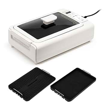 無煙グリル調理器 ホワイト 　吸煙グリル ホットプレート ロースター Amazon | [東京Deco] ホットプレート 吸煙タイプ 電気式 強力